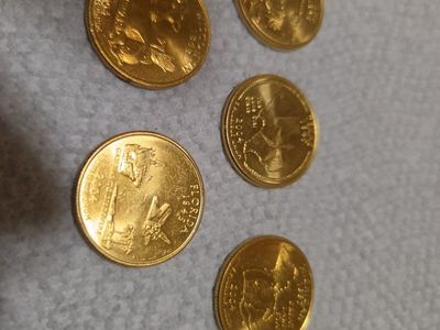2004 gold plated state quarters uncirclated