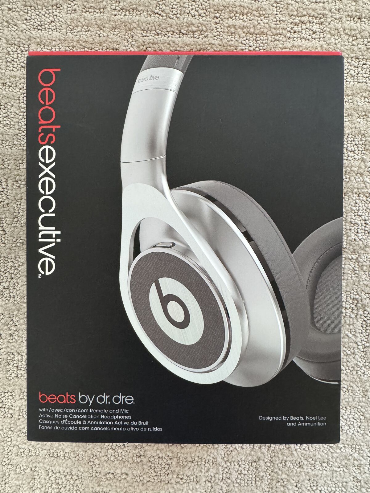 Beats by Dr. Dre Executive Wired Over the Ear Silver Headphones