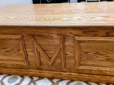 Beautiful solid oak handmade storage chest