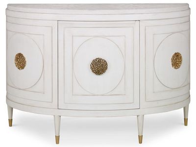 2 x Uttermost Console and Nightstand in Dune Finish with Custom Hardware, 48” wide