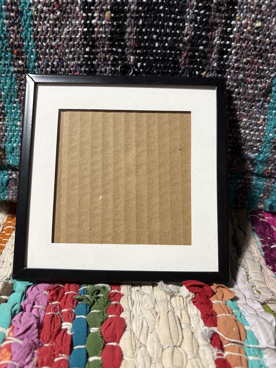 Hobby Lobby Black Square Picture Frame 4x4 Mat Included
