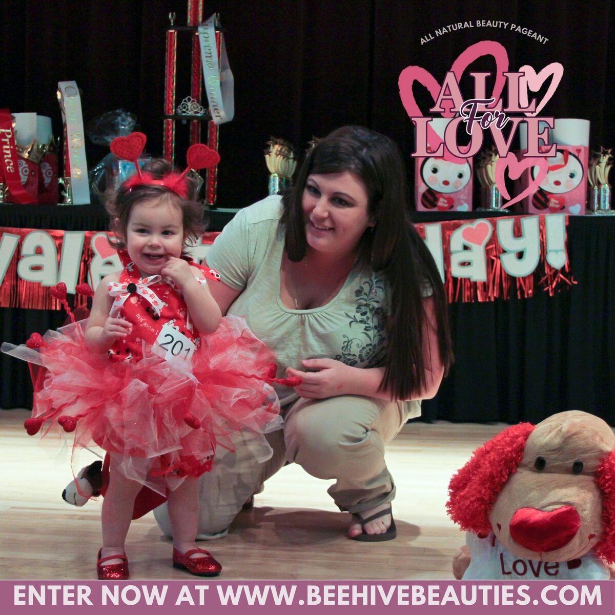 Bring YOUR Little Valentine To The ANNUAL All For Love All Natural Beauty Pageant Baby!