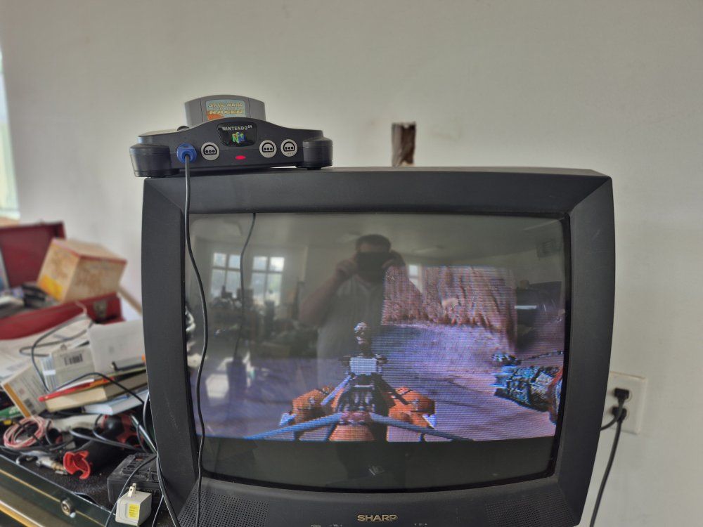 Sharp CRT TV with Original Remote Control