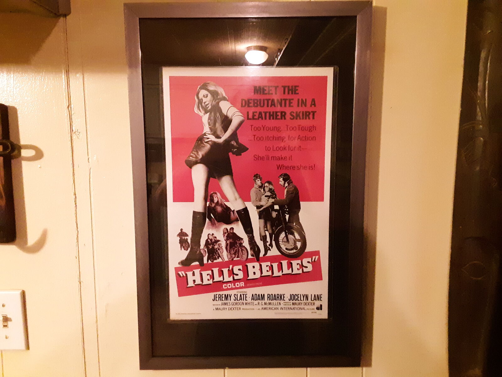 Vintage 1968 Movie Poster "Hell's Belles" Original Framed #69/164 Mancave Art