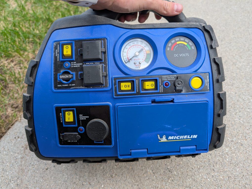 michelin jump starter, tire inflator, and inverter