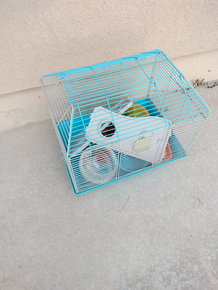 hamster cage with accessories
