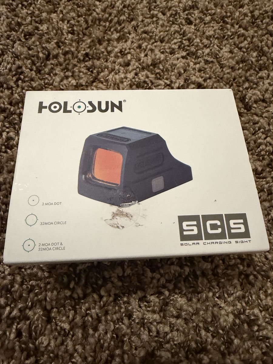 Holosun SCS Carry-GR Solar Charging Sight - Multi Reticle System, RMSC Plate, IP67 Waterproof