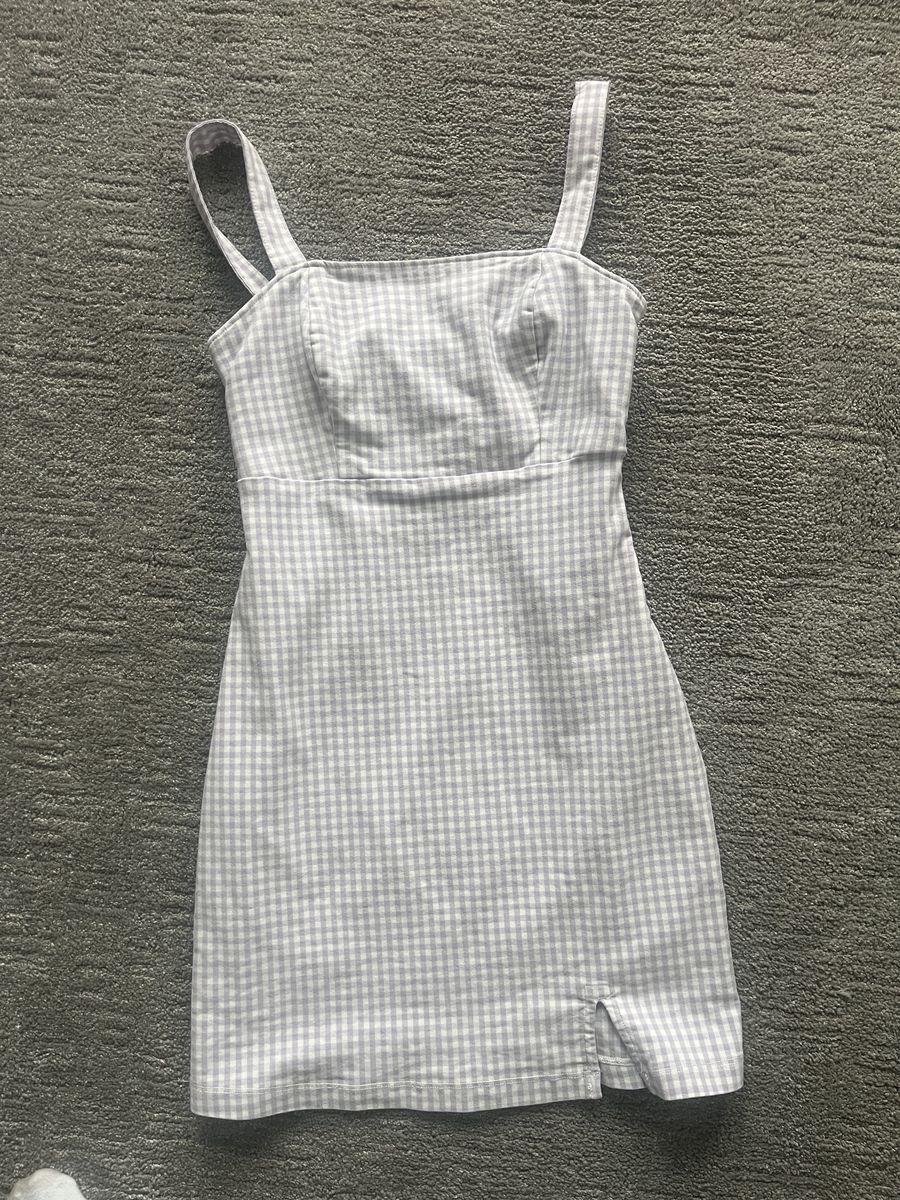 XS Purple and white gingham women’s dress