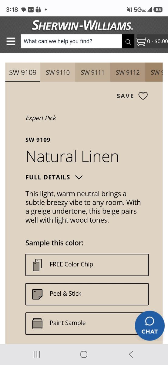 SW Paint Natural Linen, Satin, Super Paint
