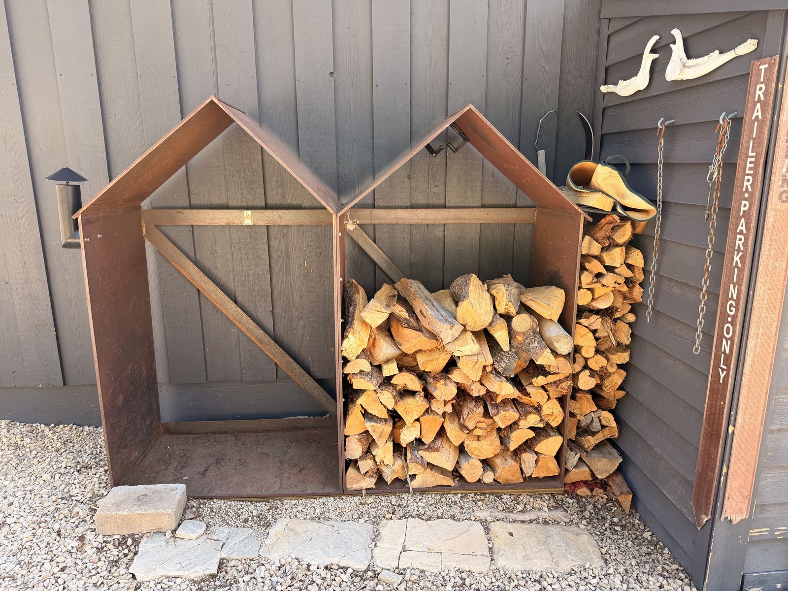 Custom side of house Firewood Bins