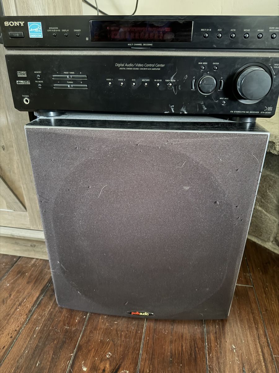 12" Polk Audio Subwoofer with Receiver Bundle