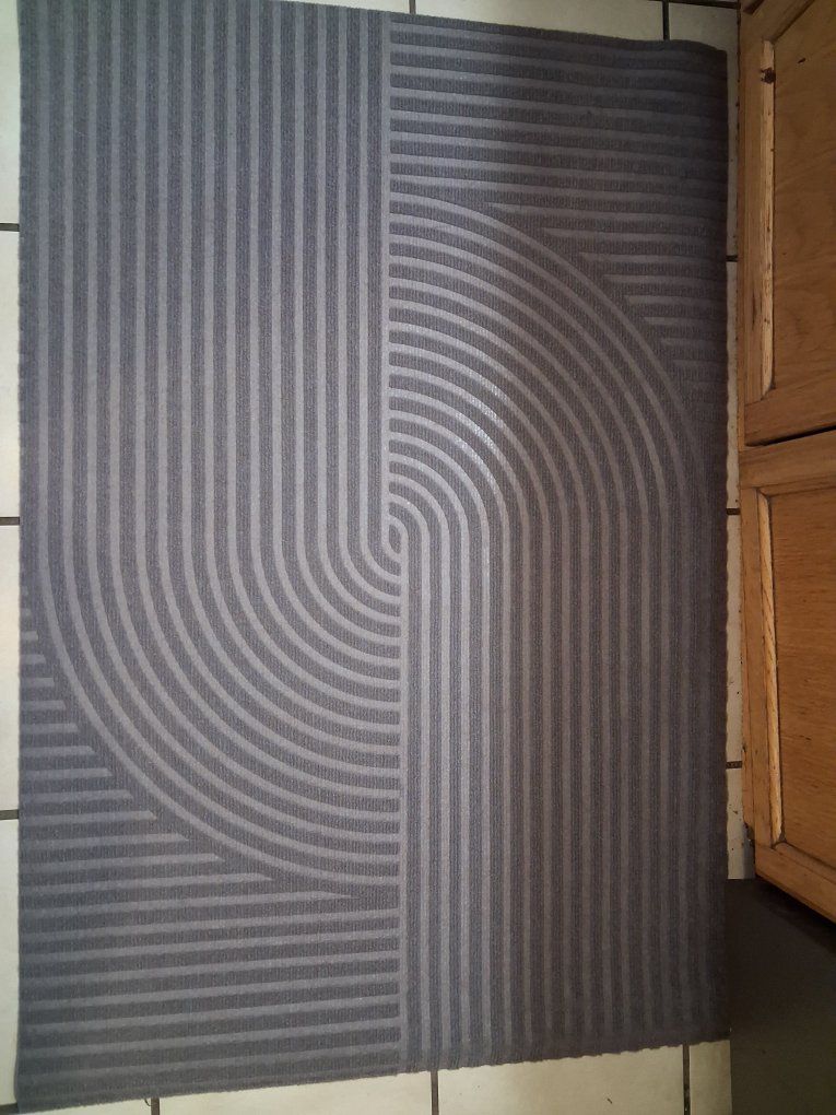 Rug with rubber backing