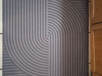 Rug with rubber backing
