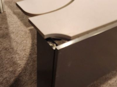 Large U-Shaped Office Desk - Grey/Black