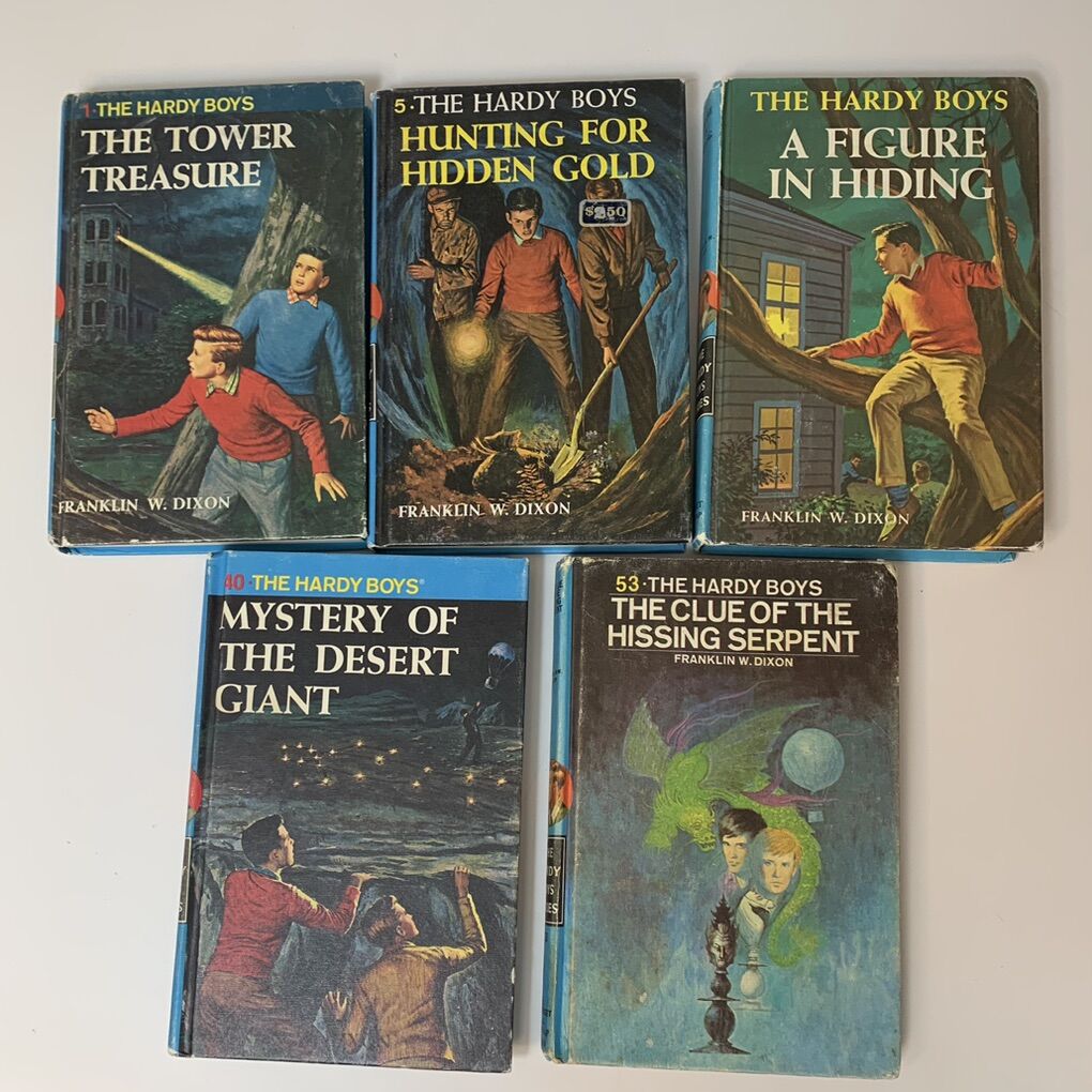 Five Vintage Hardy Boys Hardcover Books