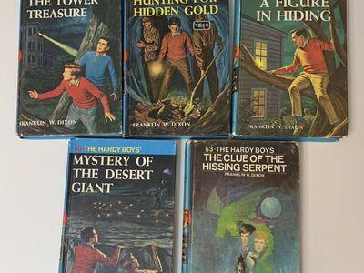 Five Vintage Hardy Boys Hardcover Books