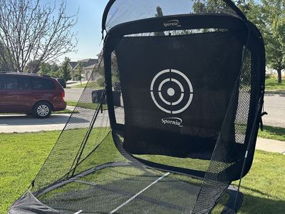 Spornia golf practice net with target net and chipping target
