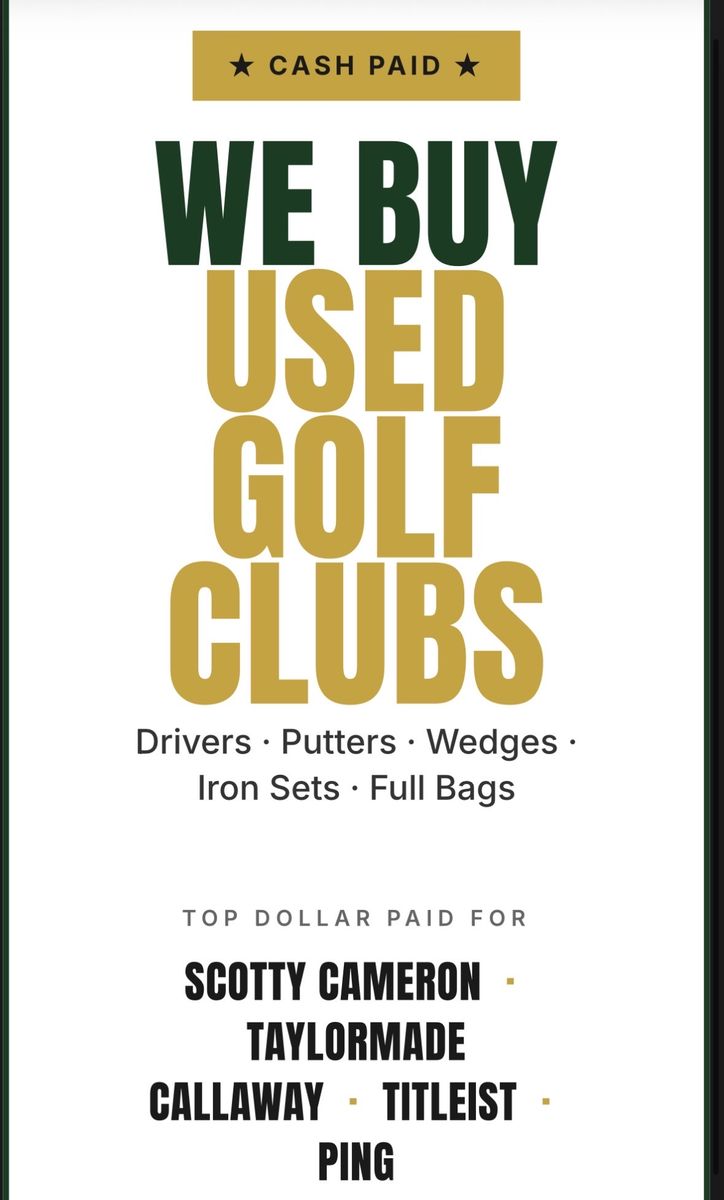 Cash Paid for Used Golf Clubs - Fast Quotes, Local Pickup