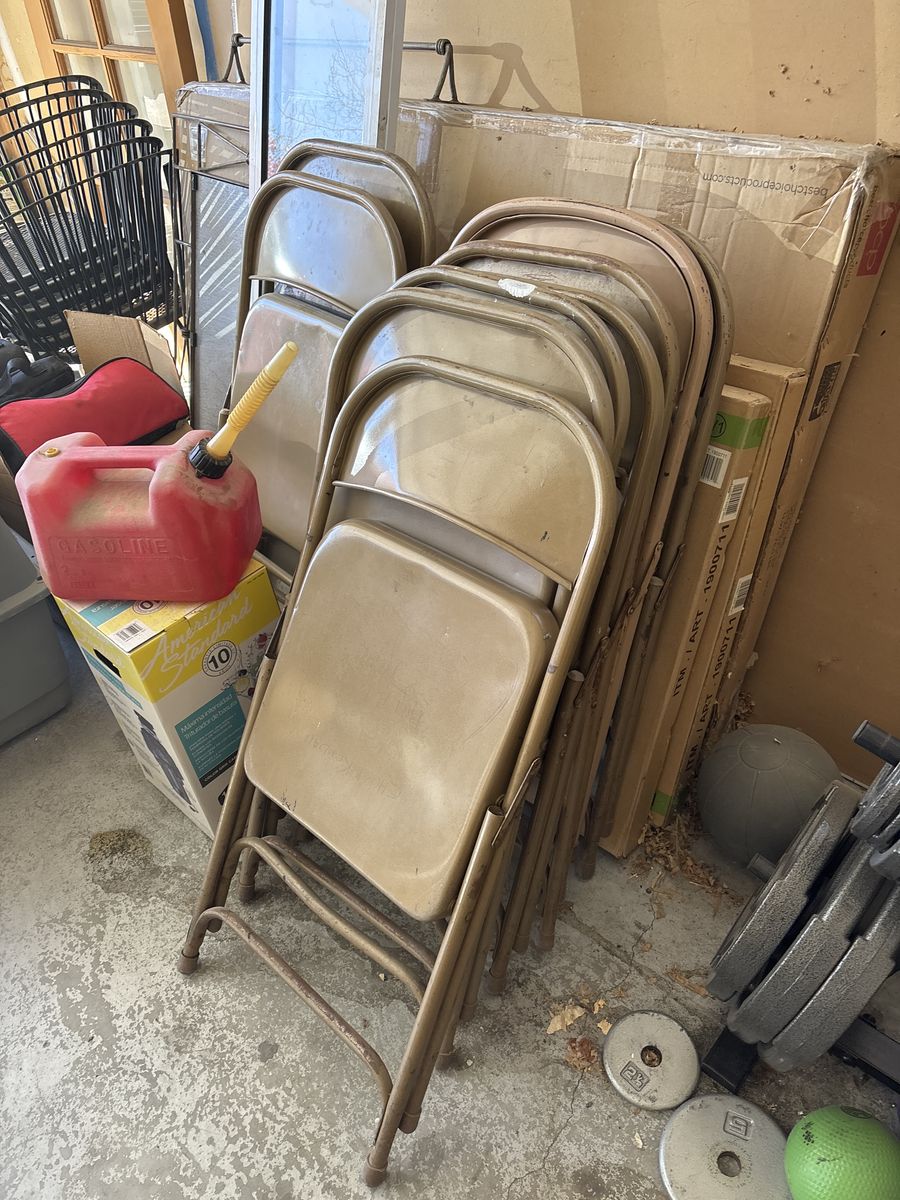 Metal folding chairs