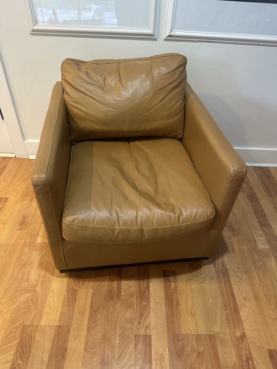 RC Willey faux leather swivel chair