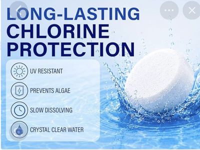 Long lasting 3 inch chlorine table