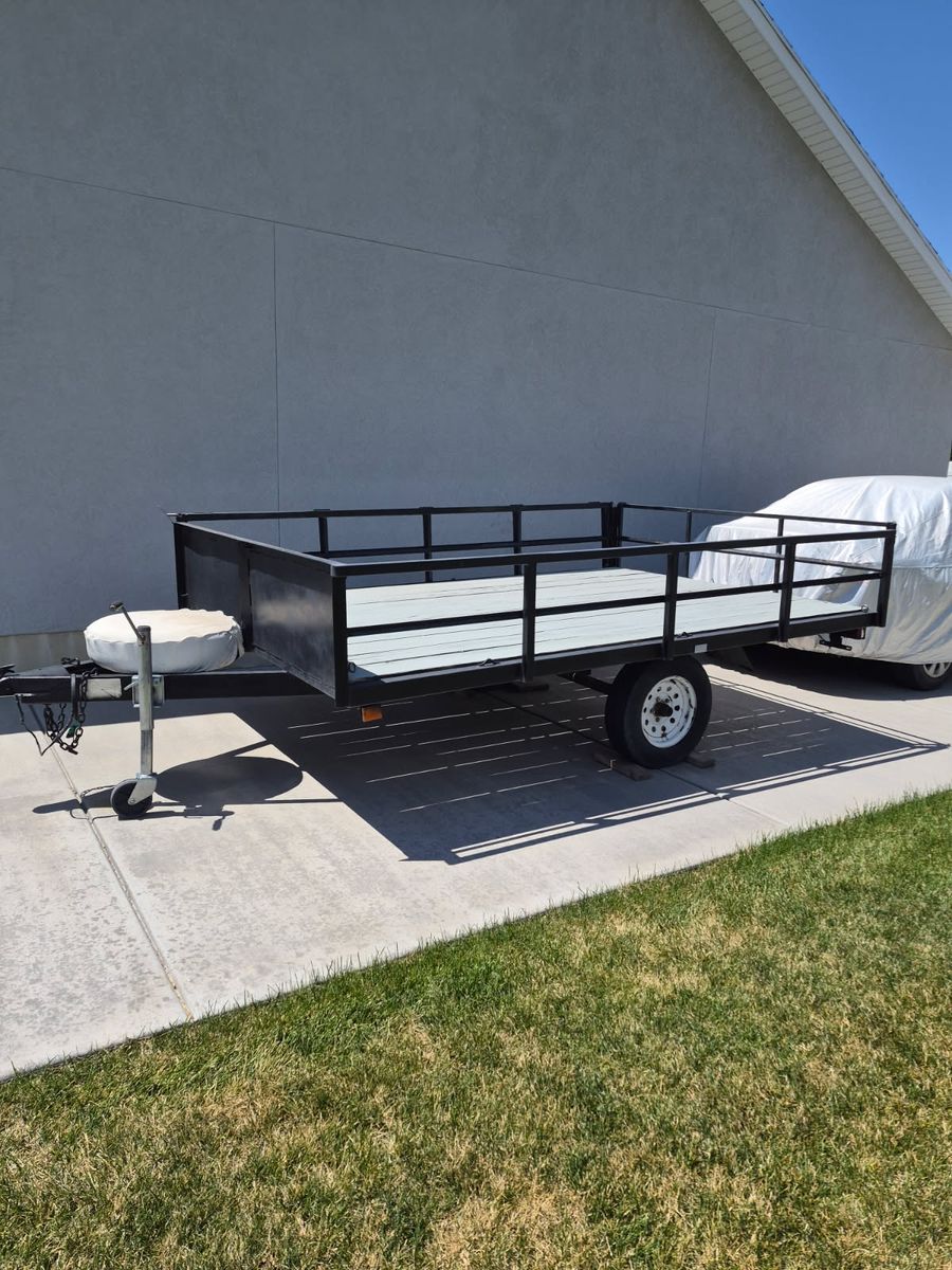 Used Utility Trailer - Open Deck with Side Rails - Great for Hauling