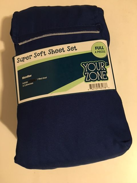 Full Size Bed 1 Fitted Sheet with 2 Pillowcases
