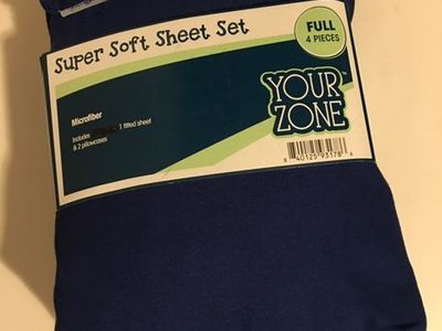 Full Size Bed 1 Fitted Sheet with 2 Pillowcases