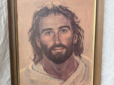 Vintage Portrait of Jesus Christ Christian Framed