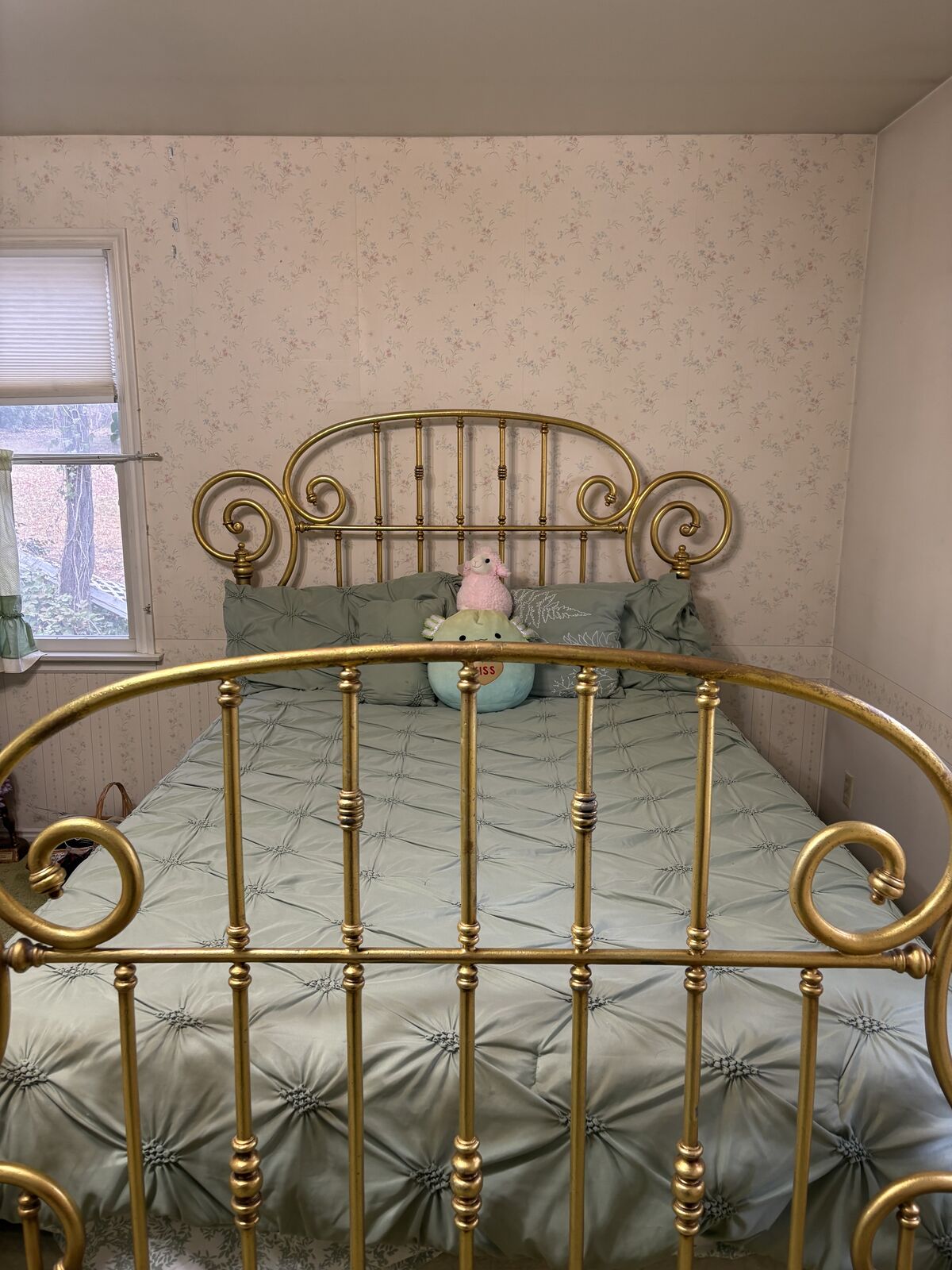 Faux brass Victorian bed frame