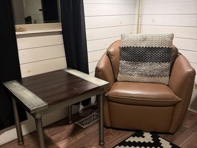 Set of 2 of Industrial Wood & Metal End Tables – $50