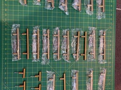 26 piece Brushed Gold Kitchen/Bathroom Cabinet Hardware Set