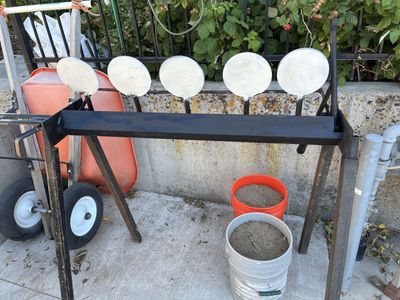 5 target steel shooting stand
