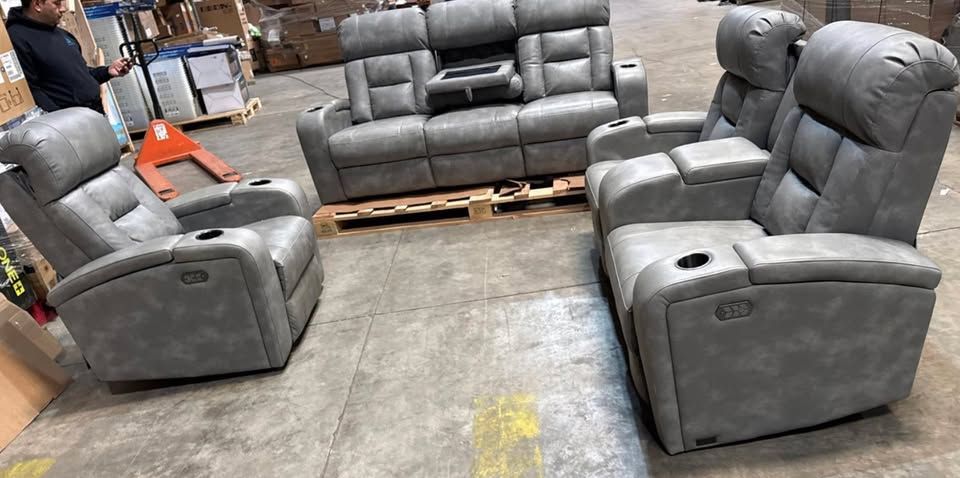 FREE NEARBY DELIVERY Abbyson Wyola Theater Style Sofa Set