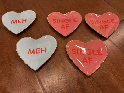 New Conversation Hearts Trinket Dish Plates - 5 available