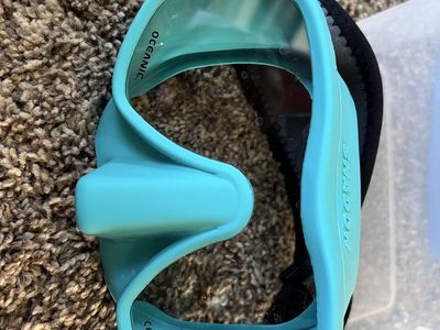 OCEANIC Shadow Mask - Teal Diving, Snorkeling, Freediving Mask with Neoprene Strap and Case