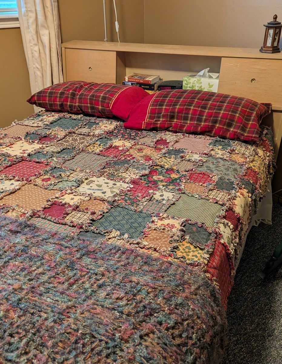 Vintage Wooden Bookcase Bed Frame