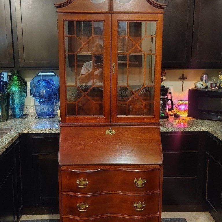 Mahogany ChippenDale Style Cherry Finish Secretary