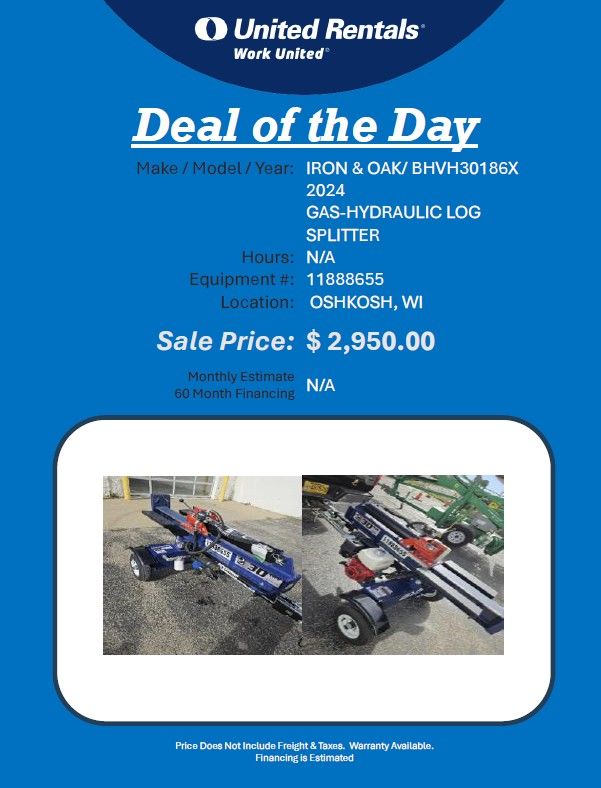 Log Splitter Iron oak oak hydraulic  2024