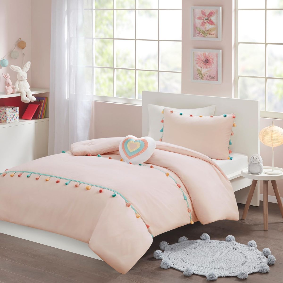 New! Cute 3 piece twin girls bedding 