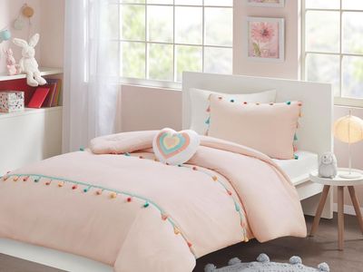 New! Cute 3 piece twin girls bedding
