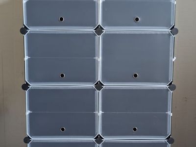 Shoe Rack, 8 Tier Shoe Storage Cabinet 32 Pair Plastic Shoe Shelves Organizer