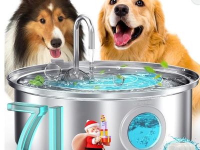 NEW STAINLESS STEEL DOG WATER FOUNTAIN