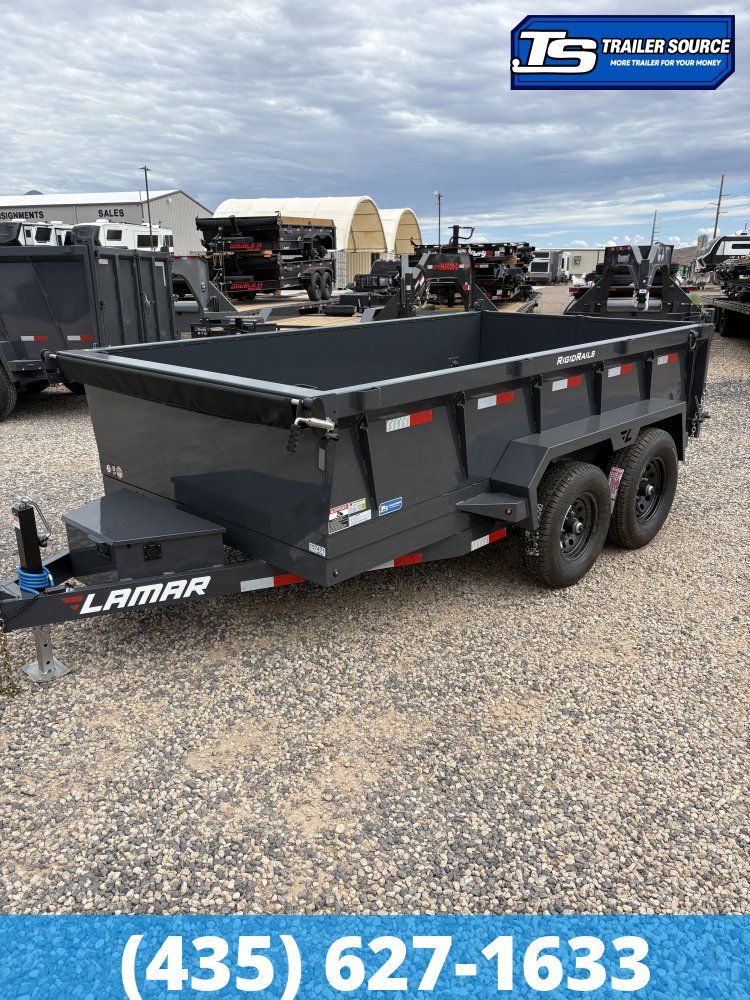 6.5x12 Lamar DM Dump Trailer - 24" Sides - 10K GVWR -