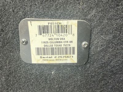 Welton USA PS51CH Passive PA Speakers - 150W (300W Max) - Pair