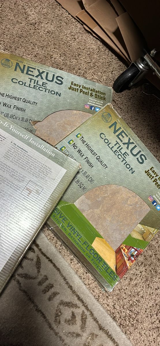 Achim Nexus Tile Collection Peel and Stick Vinyl Floor Tiles