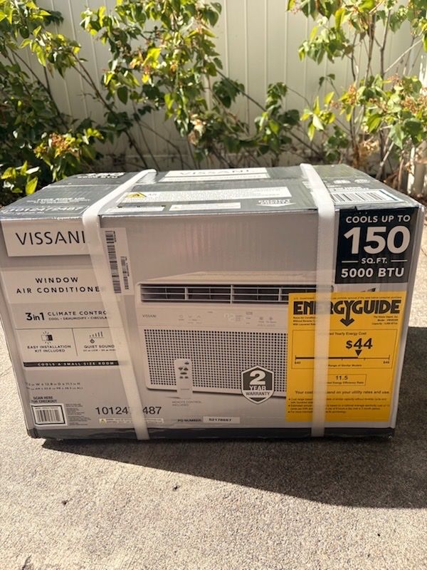 Brand New in Box Vissani 5,000 BTU Window Air Conditioner