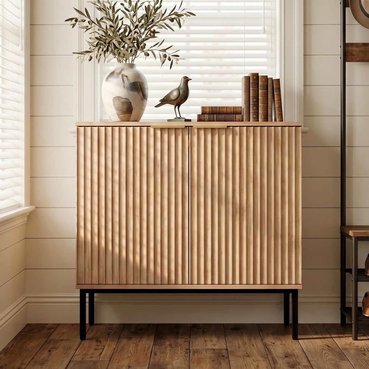 Fluted Buffet Cabinet / Sideboard with Storage