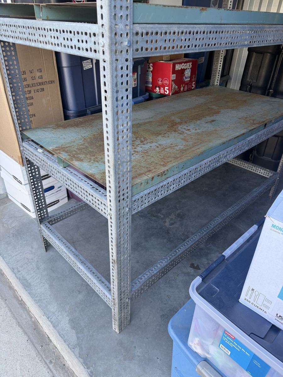Shelving Unit - 3 Shelves, Industrial Grade. Flex Angle Steel Slotted
