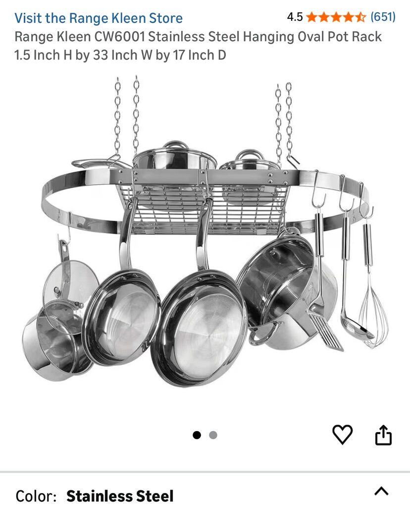 Hanging Oval Pot Rack